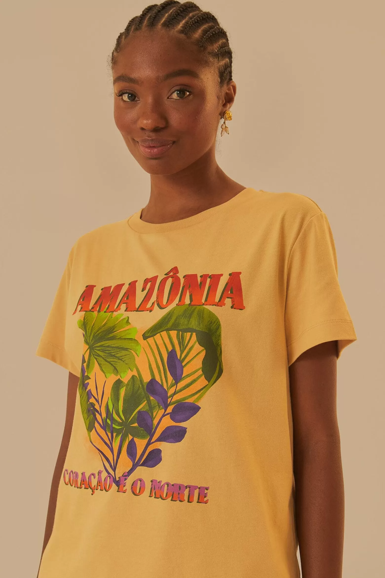 Best FARM Rio  AMAZONIA CORACAO E O NORTE FIT T-SHIRT