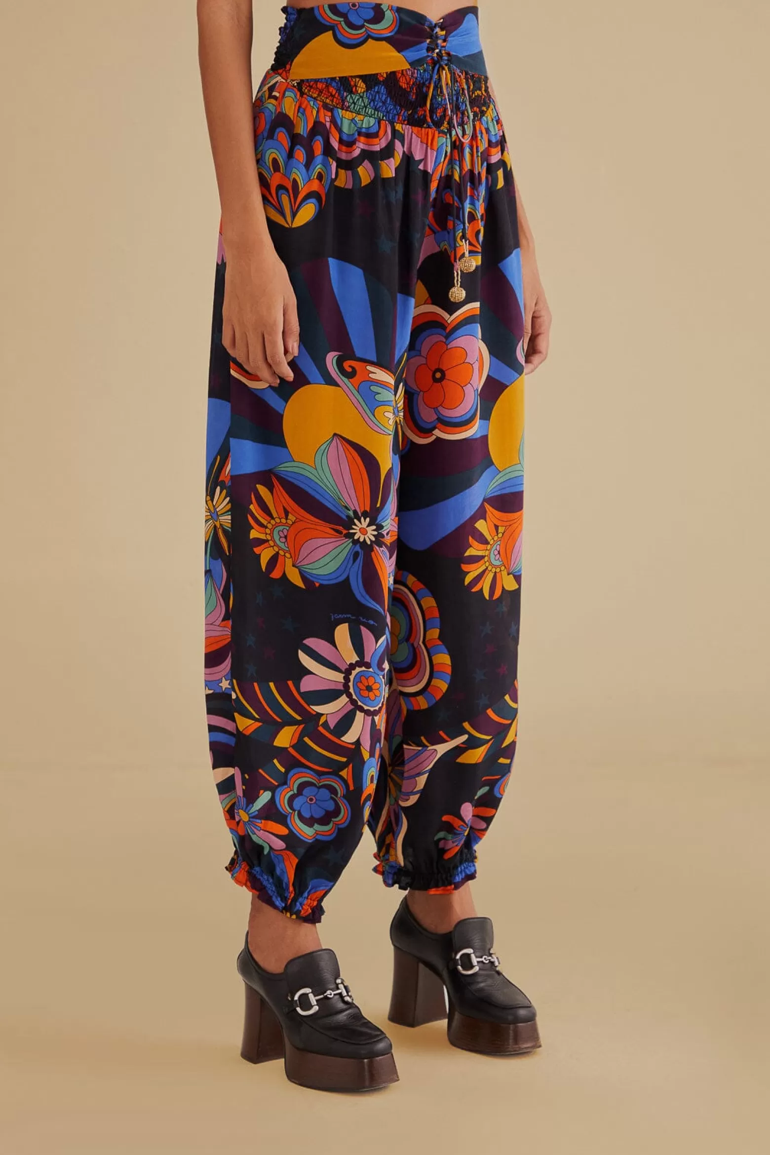 Shop FARM Rio  BLACK 70S VIBE PANTS