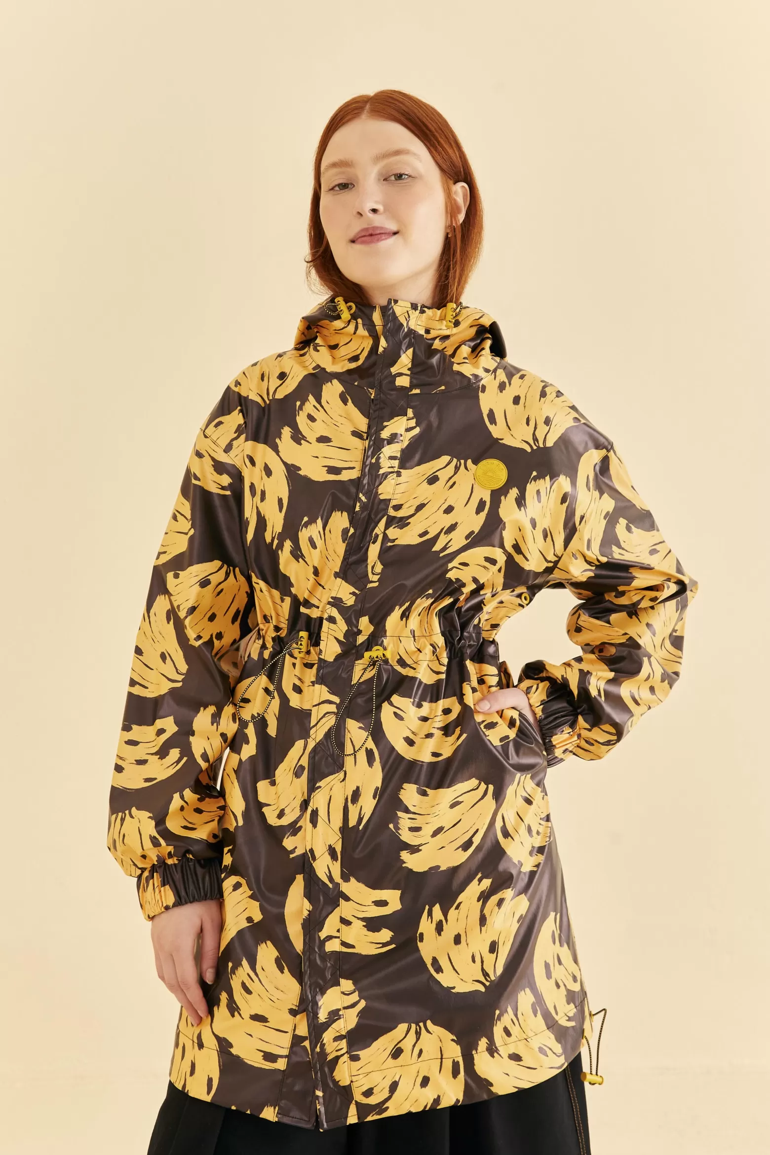 Store FARM Rio  BLACK BOSSA BANANA RAINCOAT