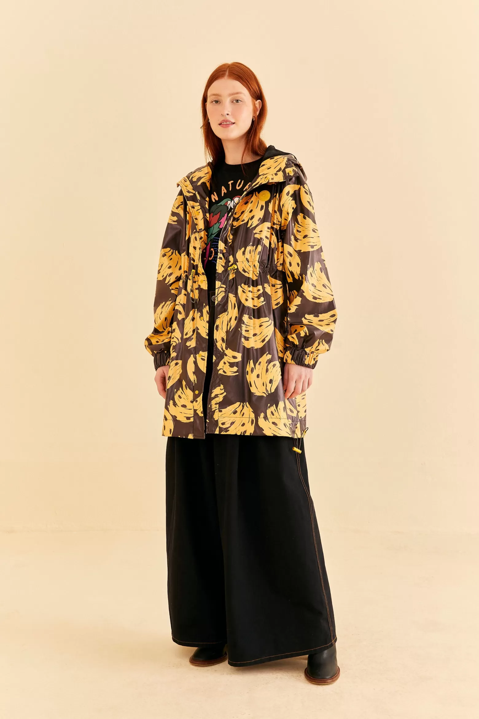 Store FARM Rio  BLACK BOSSA BANANA RAINCOAT