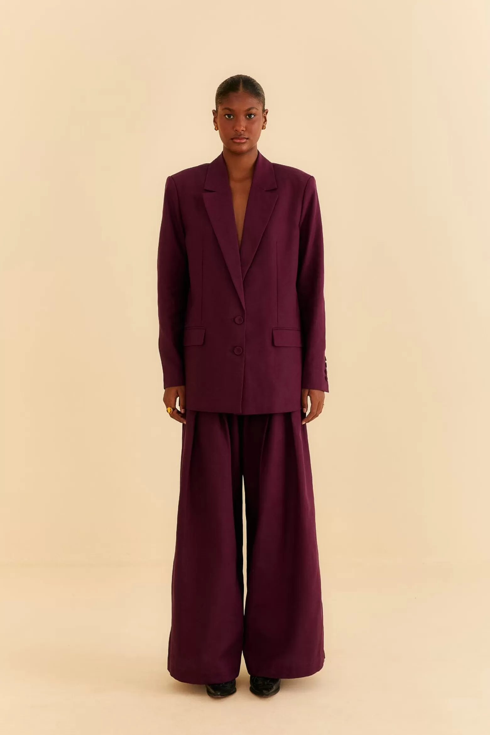 Flash Sale FARM Rio  BURGUNDY STRAIGHT BLAZER