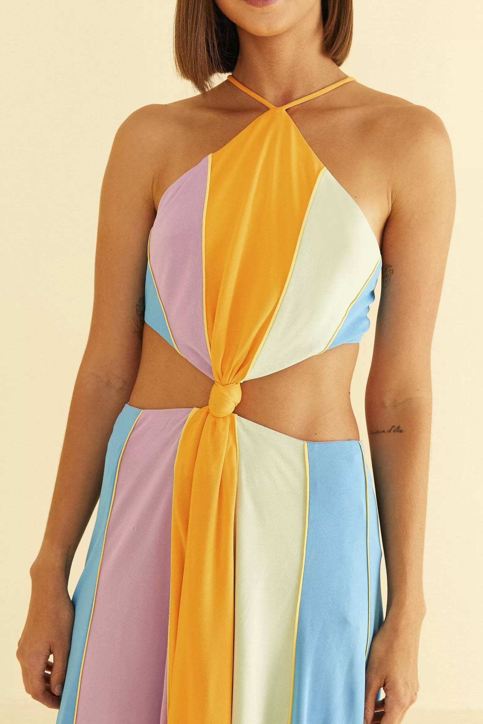 Outlet FARM Rio  COLOR BLOCKING SLEEVELESS MAXI DRESS