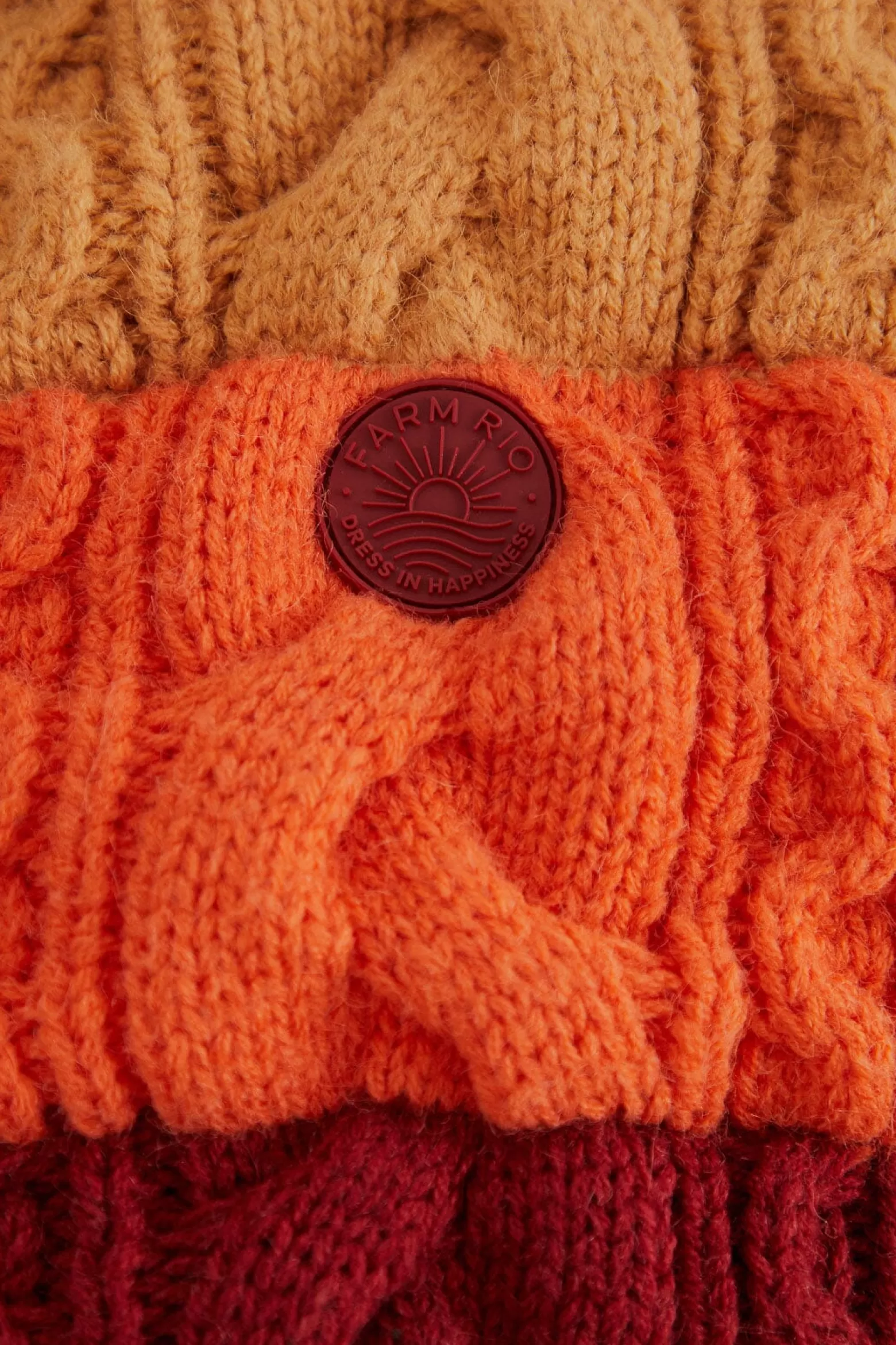 Fashion FARM Rio  COLORFUL STRIPES KNIT REVERSIBLE PUFFER JACKET