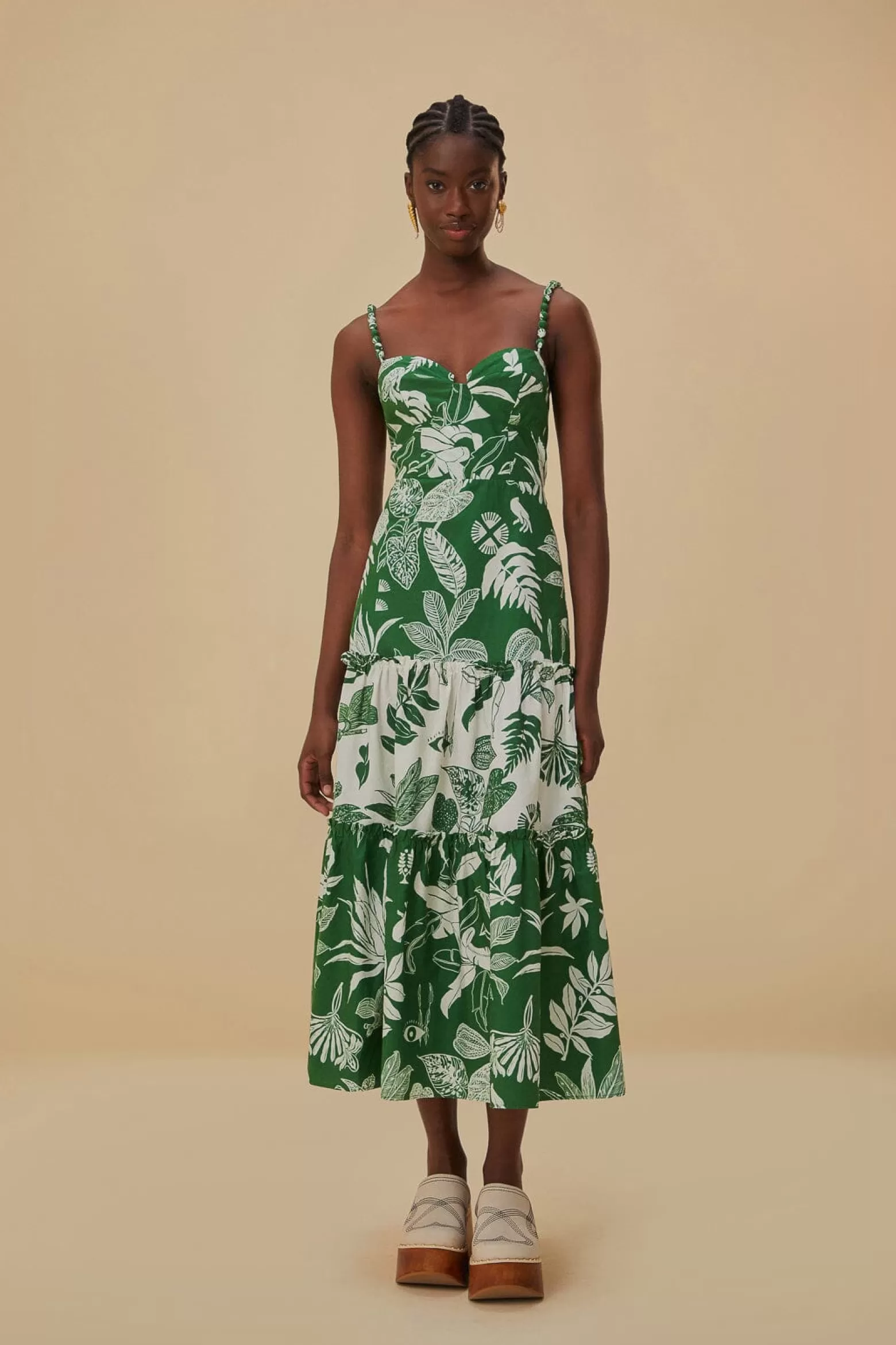 Cheap FARM Rio  FOREST SOUL MIX MIDI DRESS