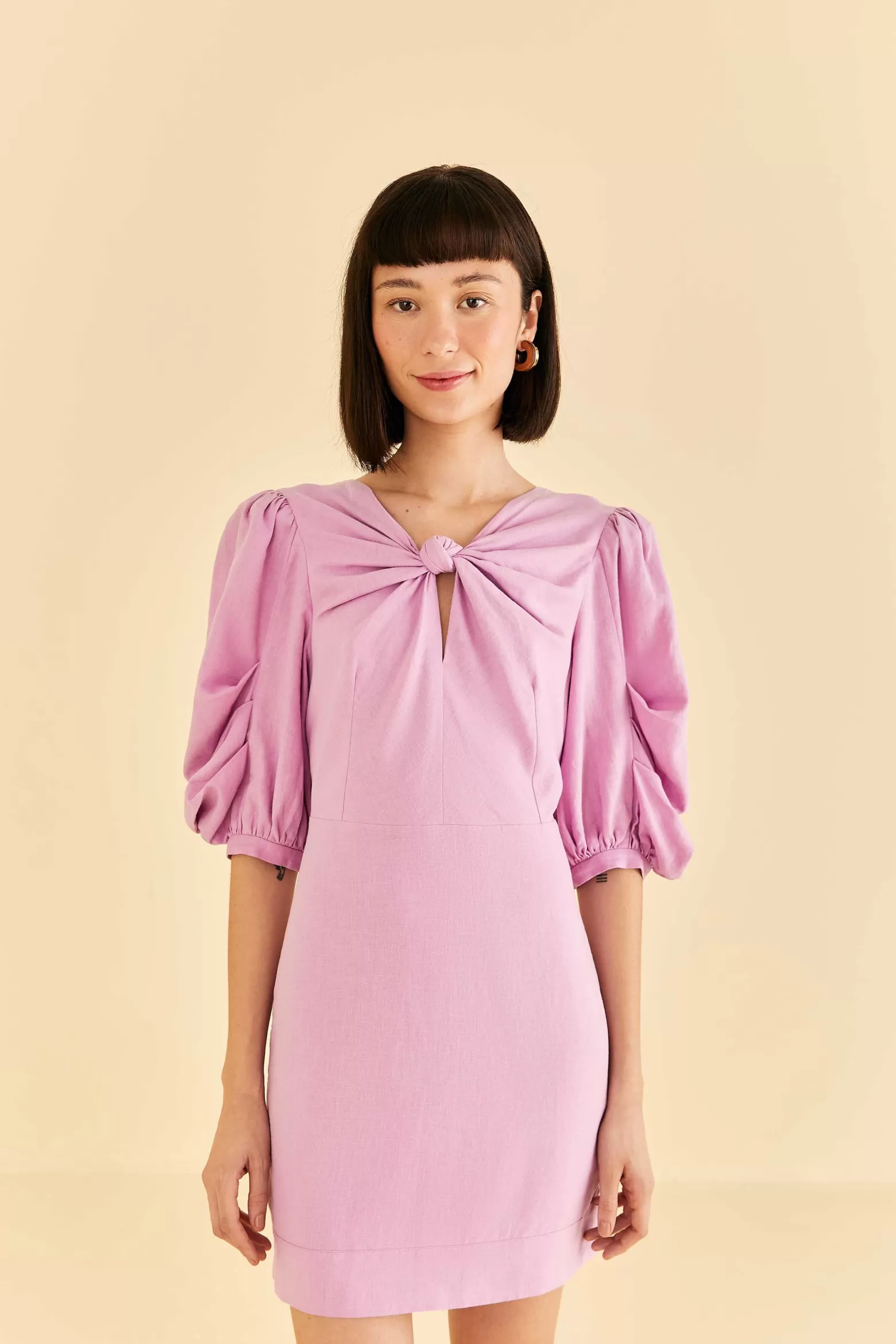 Fashion FARM Rio  LILAC SHORT SLEEVE MINI DRESS