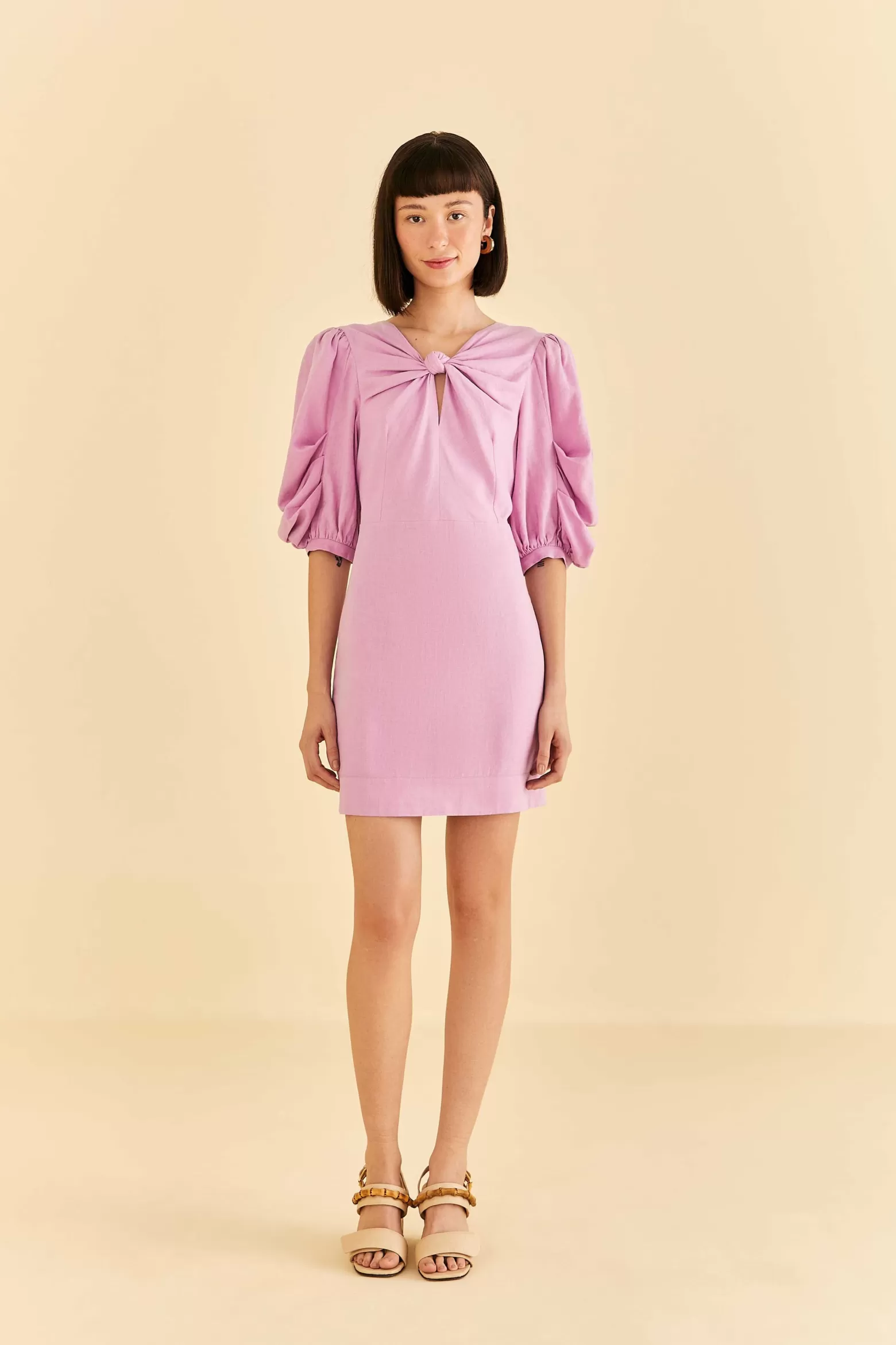 Fashion FARM Rio  LILAC SHORT SLEEVE MINI DRESS