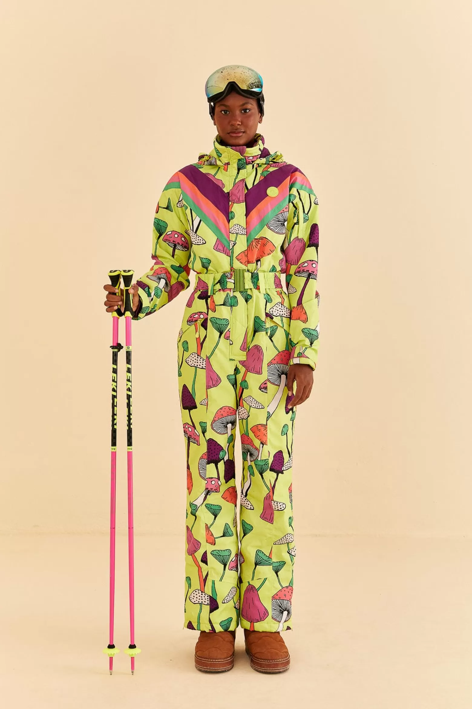 Store FARM Rio  LIME GREEN NEW MUSHROOM SKI JUMPSUIT