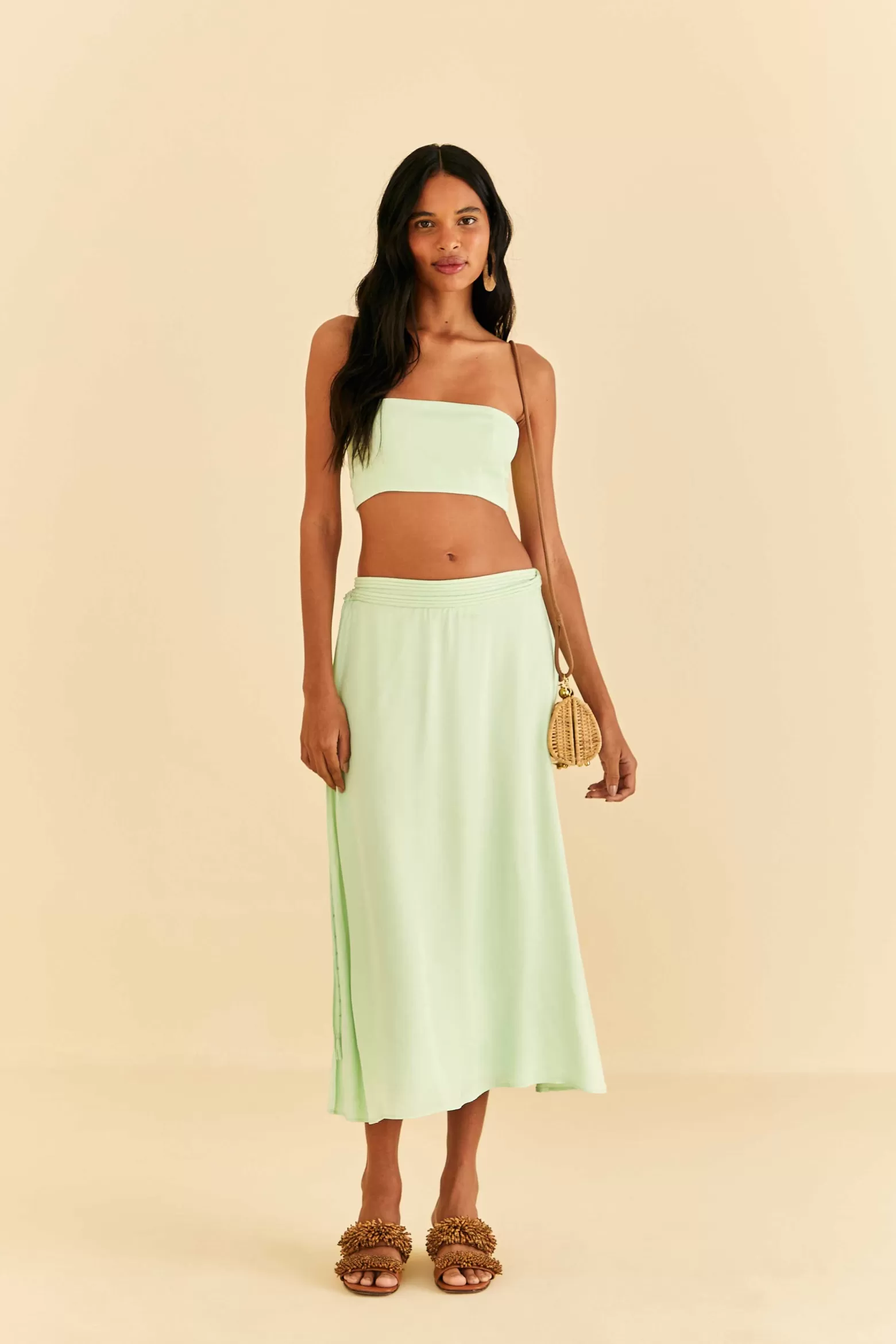 Best FARM Rio  MINT MIDI SKIRT