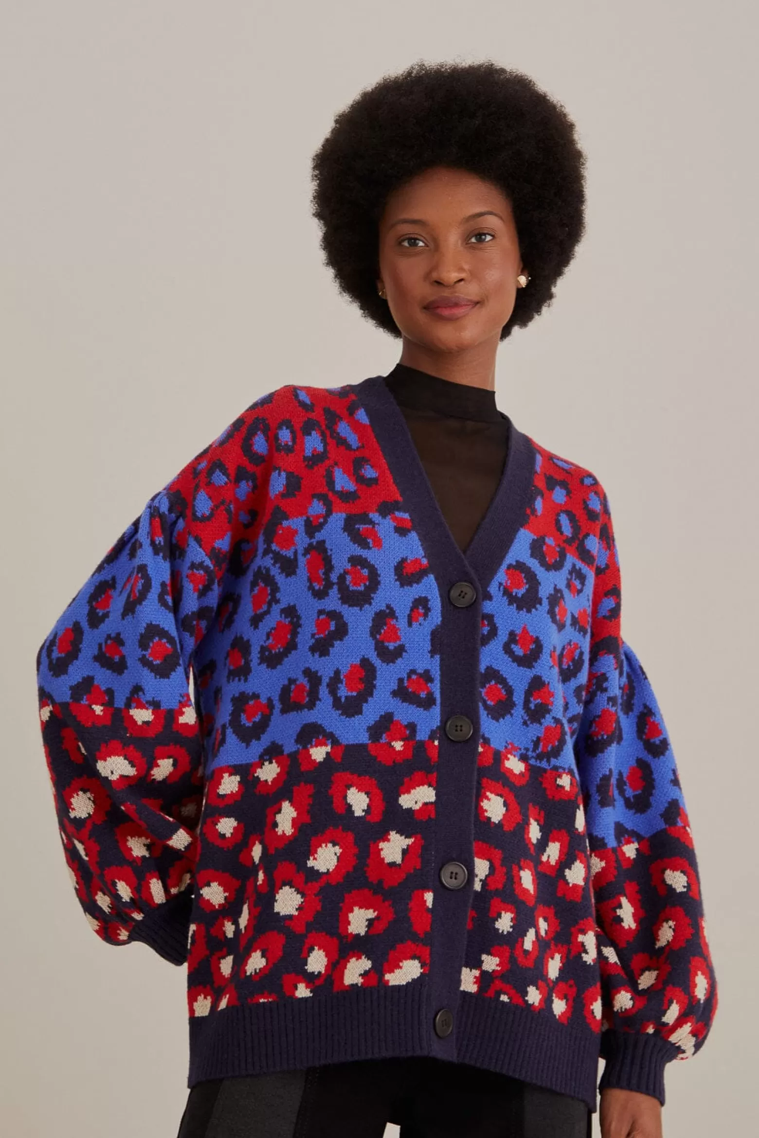 Cheap FARM Rio  MIXED LEOPARDS KNIT CARDIGAN