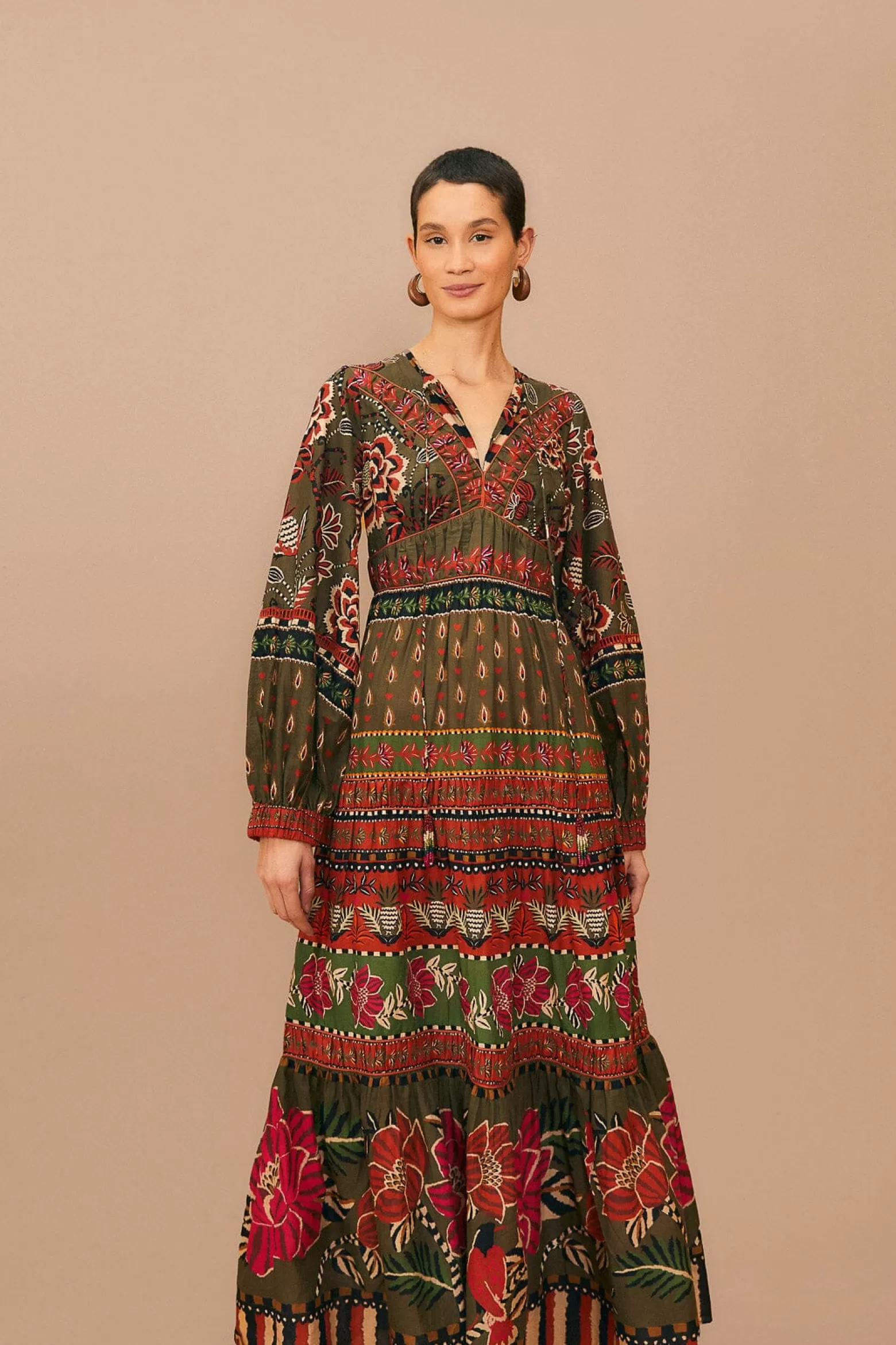 Cheap FARM Rio  MULTICOLOR AINIKA FLORAL GARDEN MAXI DRESS