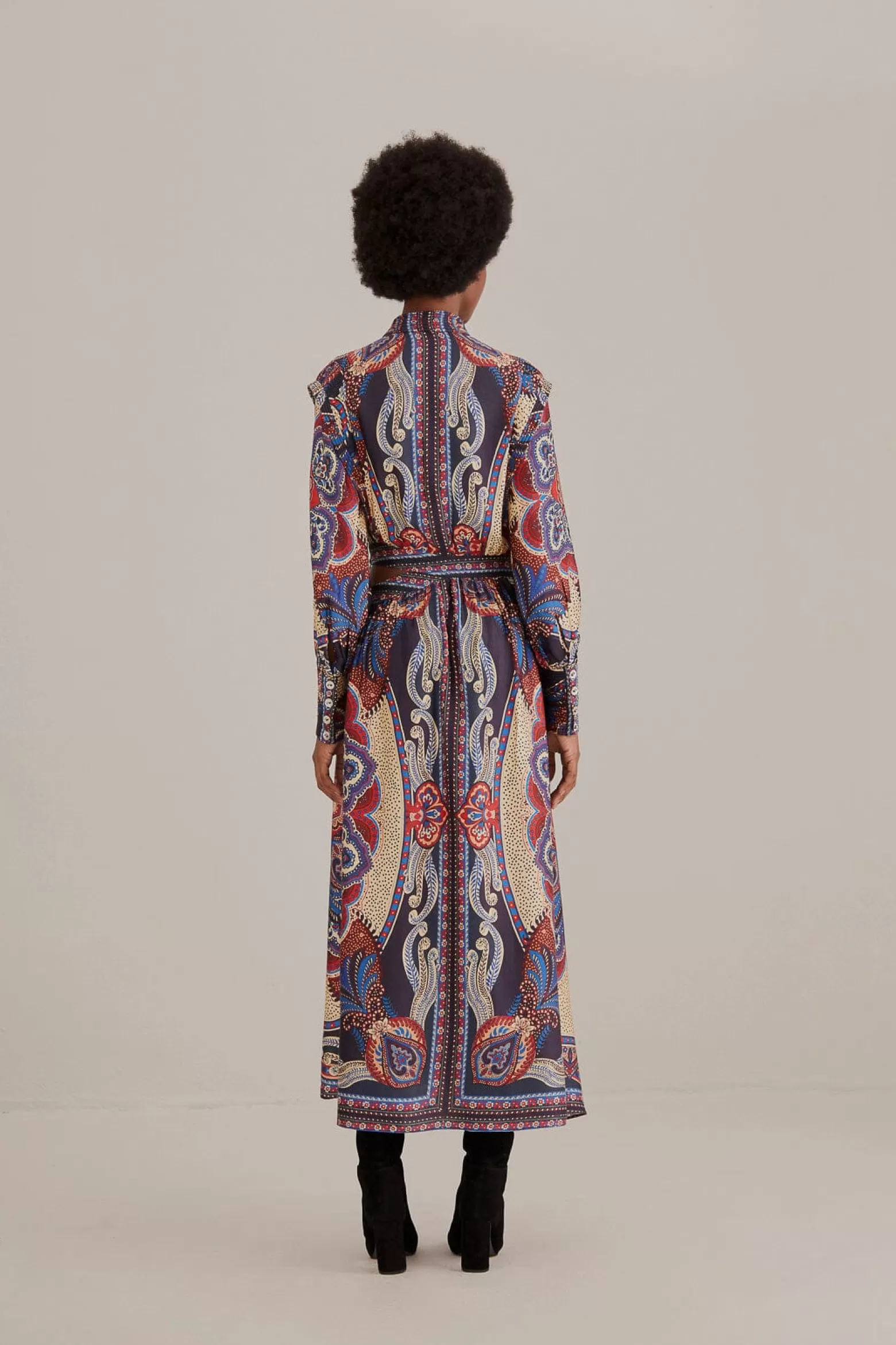 Outlet FARM Rio  MULTICOLOR ENERGY SCARF CUT-OUT MAXI DRESS