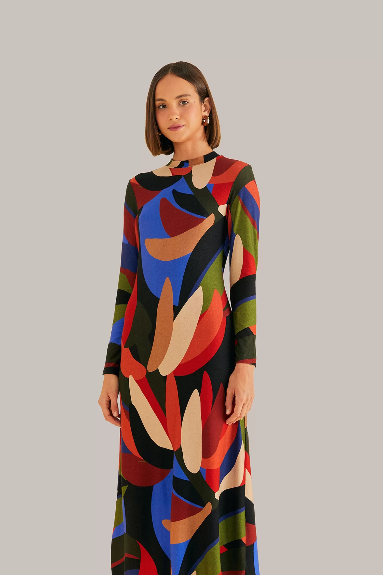 Clearance FARM Rio  MULTICOLOR GRAPHIC BANANAS LENZING™ ECOVERO™ VISCOSE MIDI DRESS