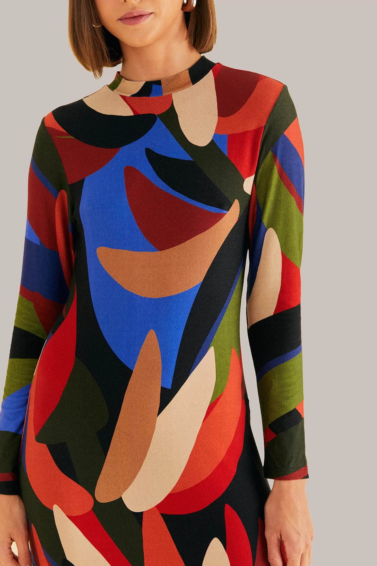 Clearance FARM Rio  MULTICOLOR GRAPHIC BANANAS LENZING™ ECOVERO™ VISCOSE MIDI DRESS
