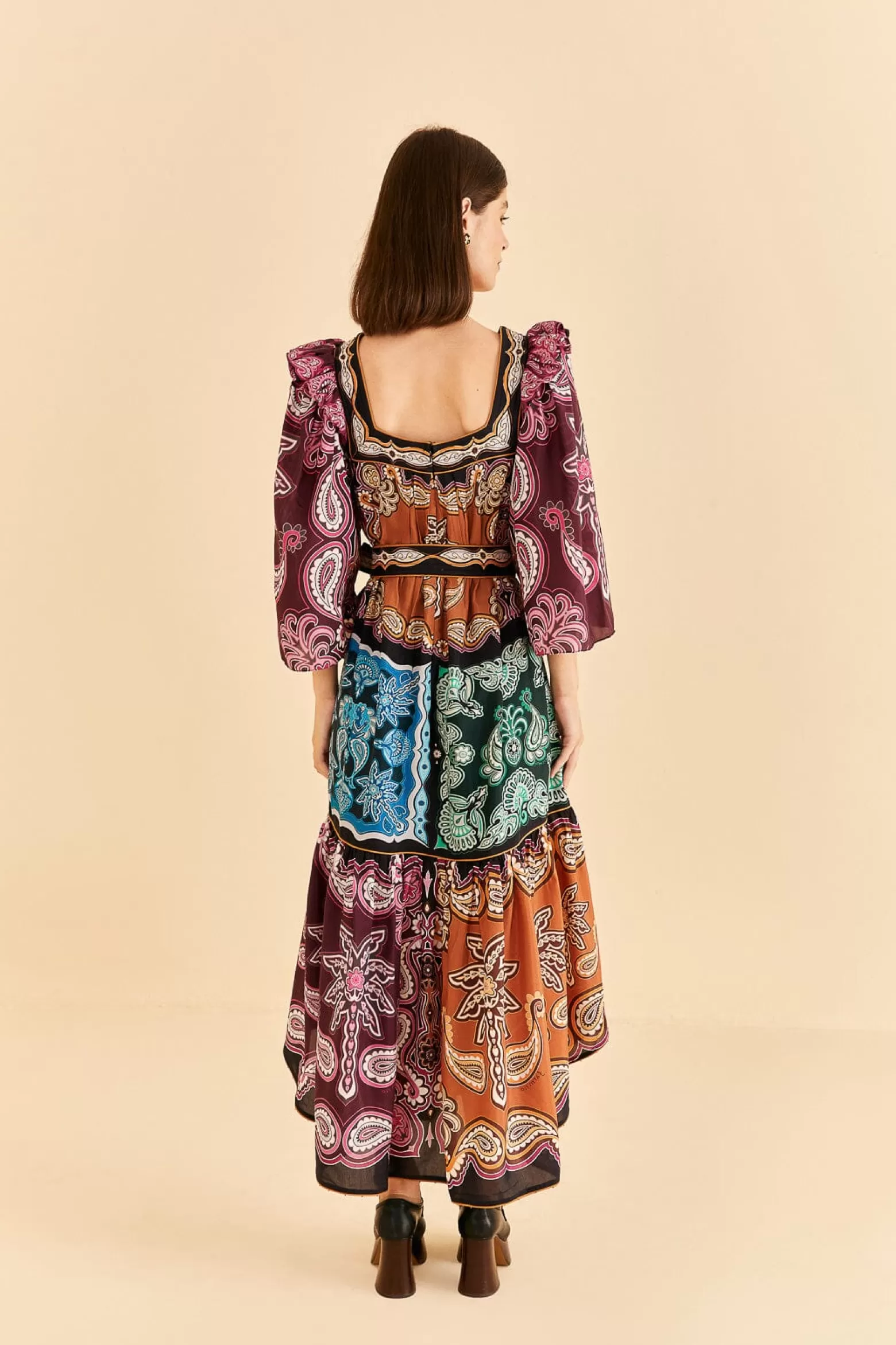 Discount FARM Rio  MULTICOLOR SWEET MERMAIDS MIDI DRESS