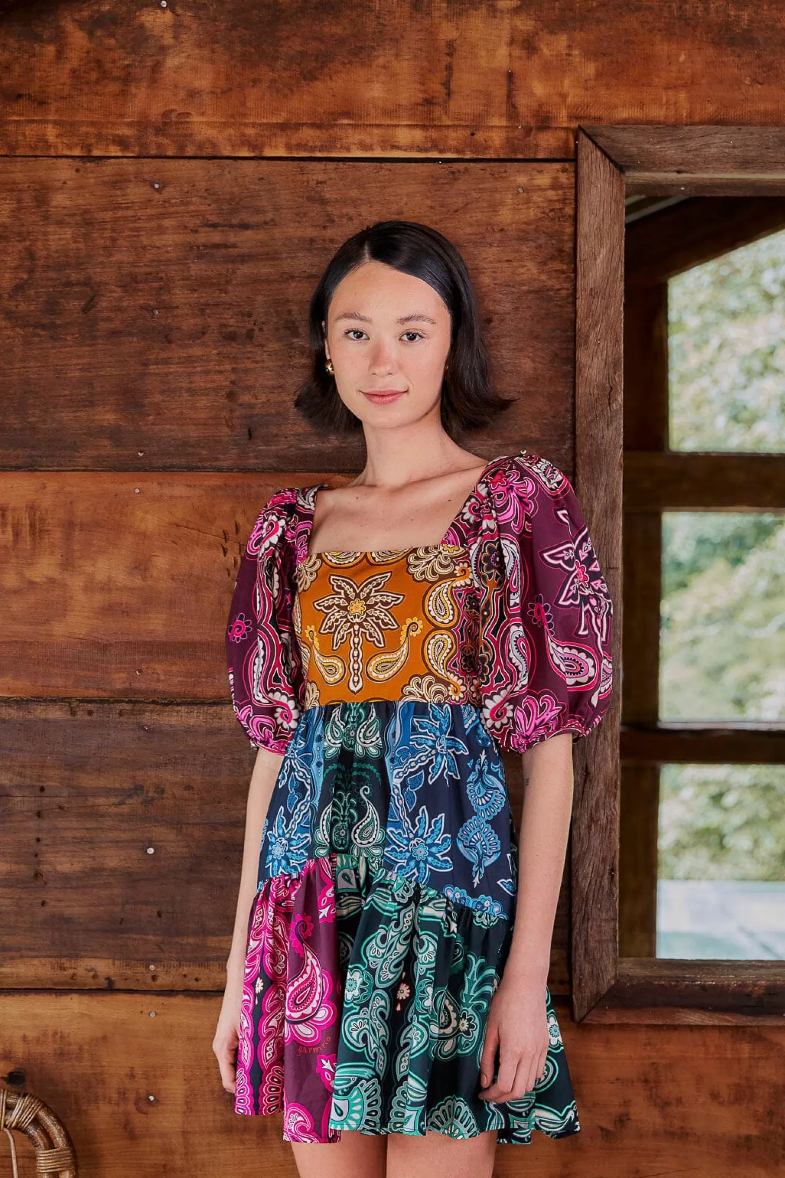 Best Sale FARM Rio  MULTICOLOR SWEET MERMAIDS SHORT SLEEVE MINI DRESS