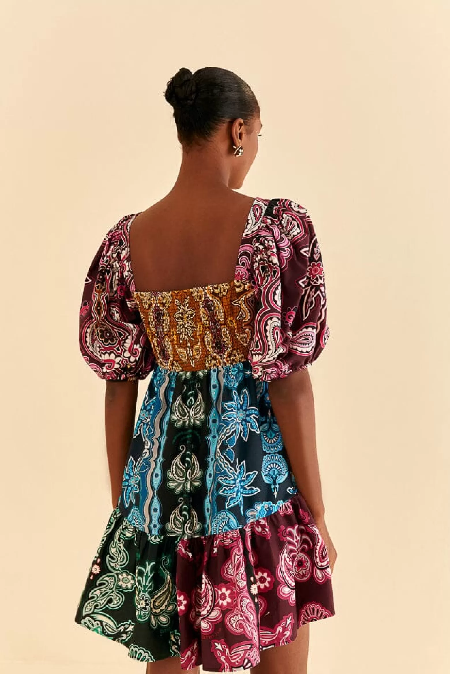 Best Sale FARM Rio  MULTICOLOR SWEET MERMAIDS SHORT SLEEVE MINI DRESS