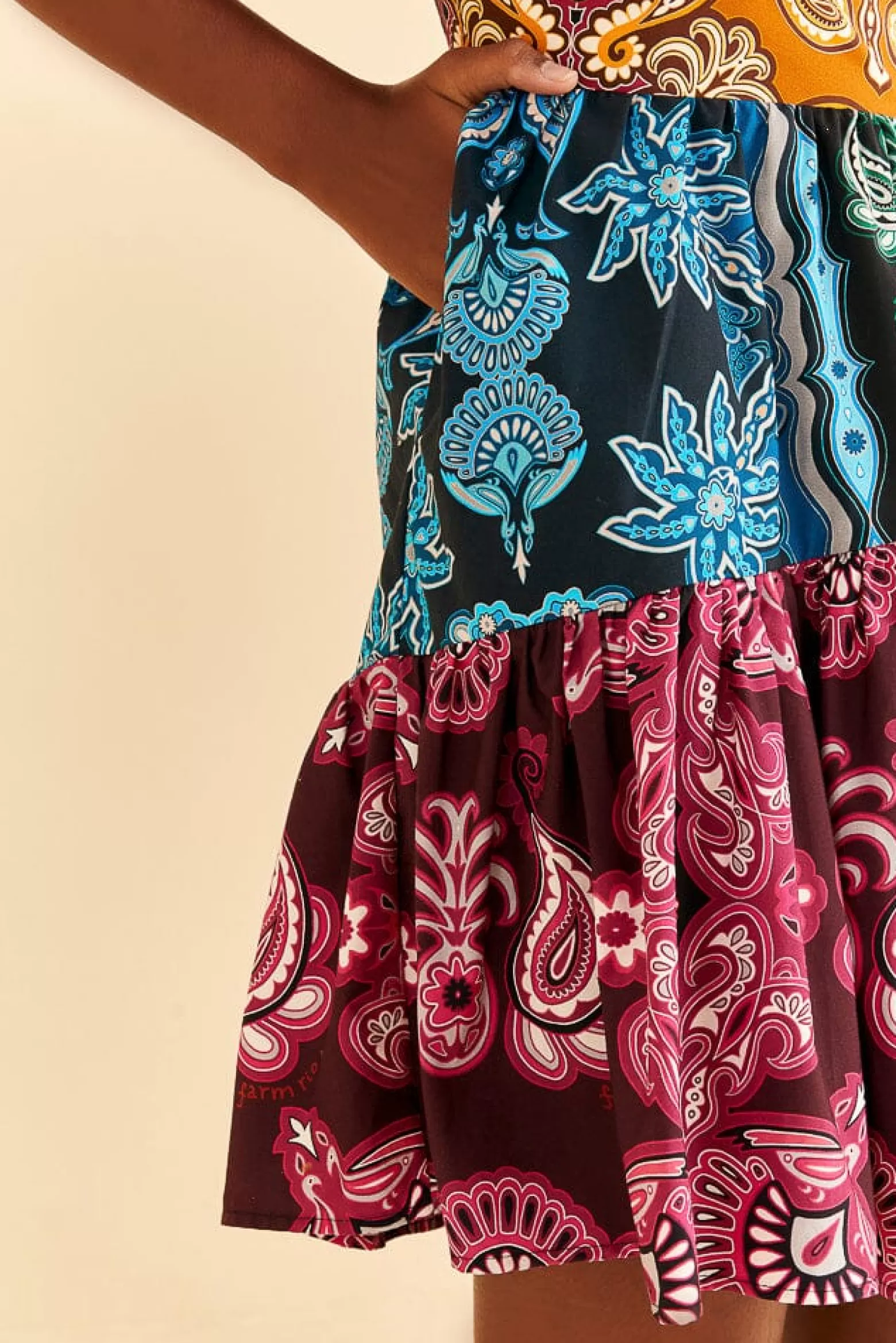 Best Sale FARM Rio  MULTICOLOR SWEET MERMAIDS SHORT SLEEVE MINI DRESS