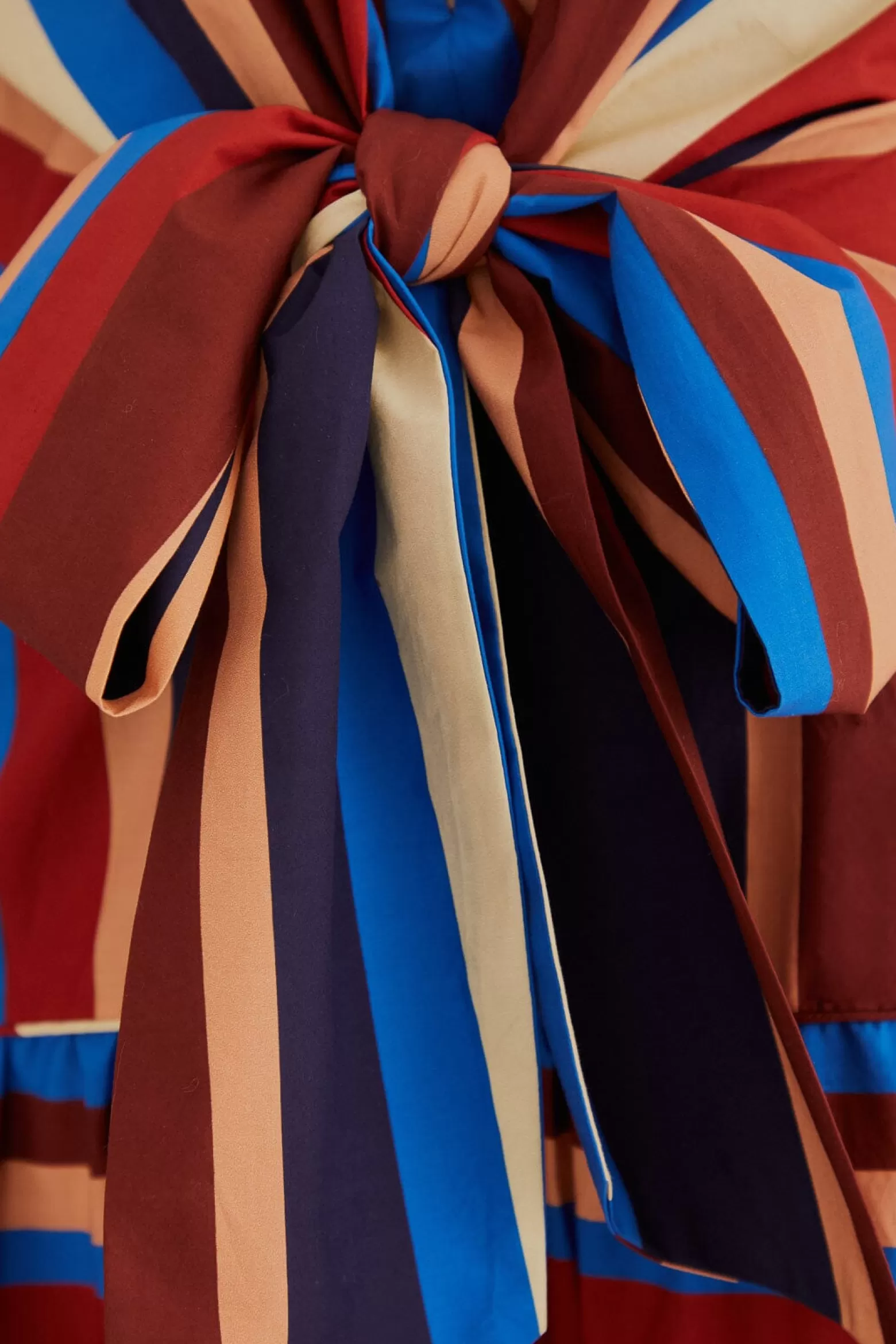 Shop FARM Rio  MULTICOLOR WINTER STRIPES SHORT SLEEVE MIDI DRESS