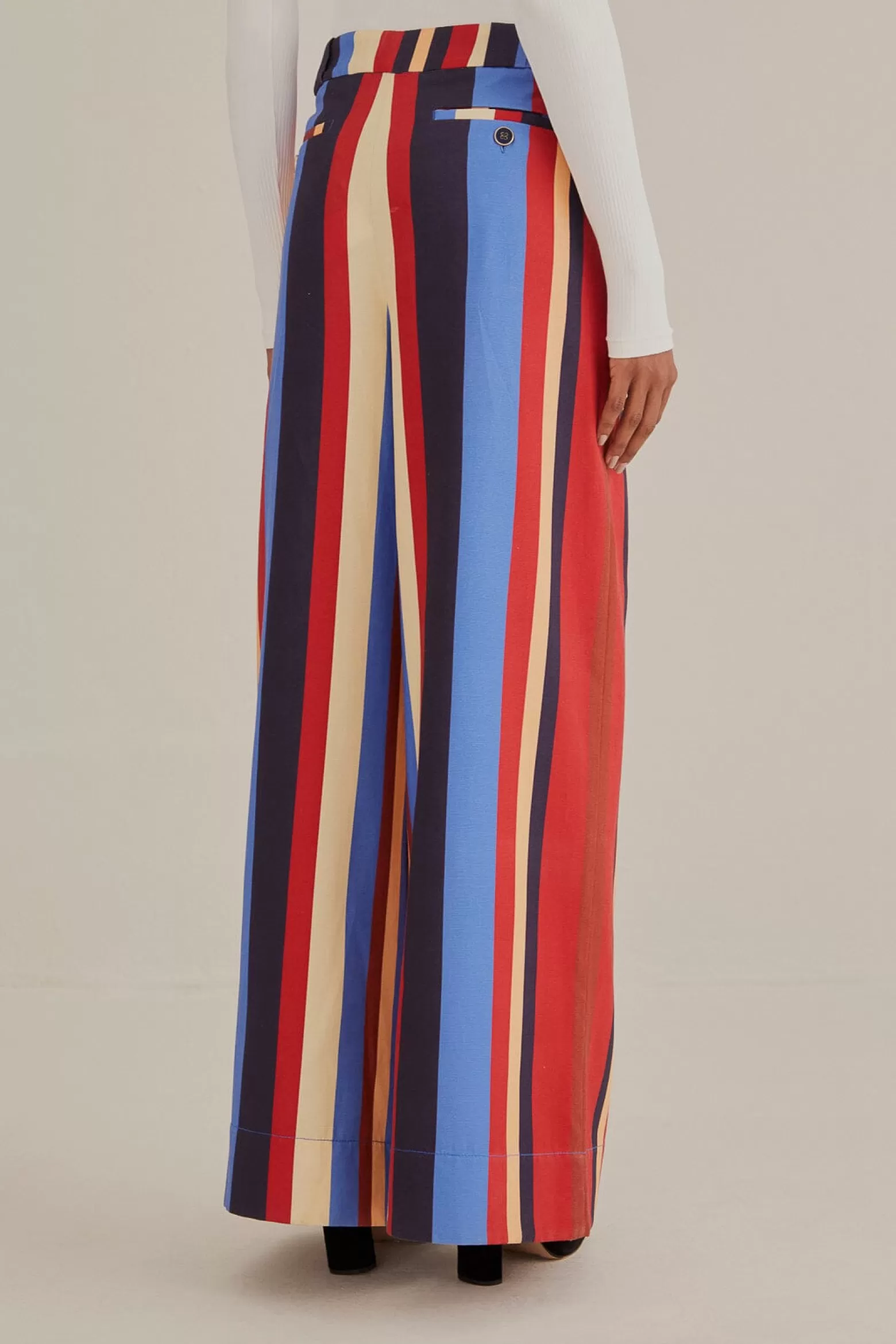 Store FARM Rio  MULTICOLOR WINTER STRIPES TAILORED PANTS