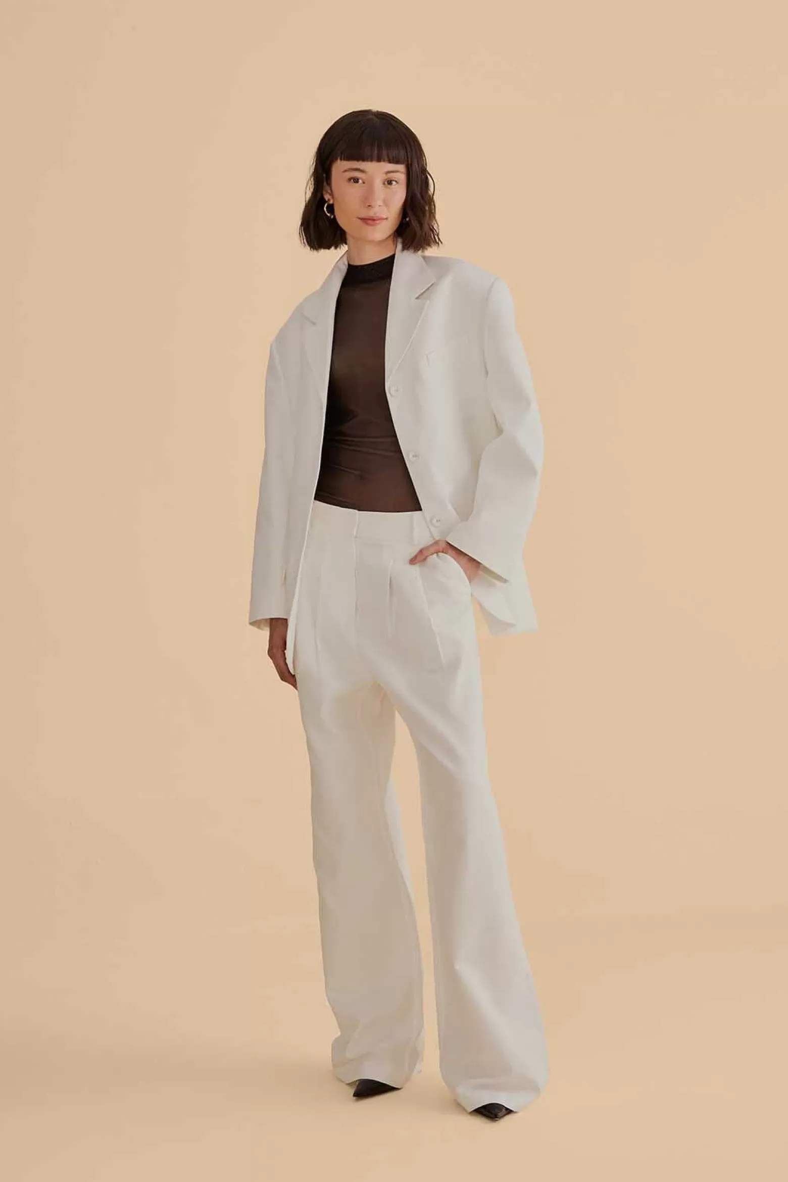 Best FARM Rio  OFF-WHITE WIDE PANTS