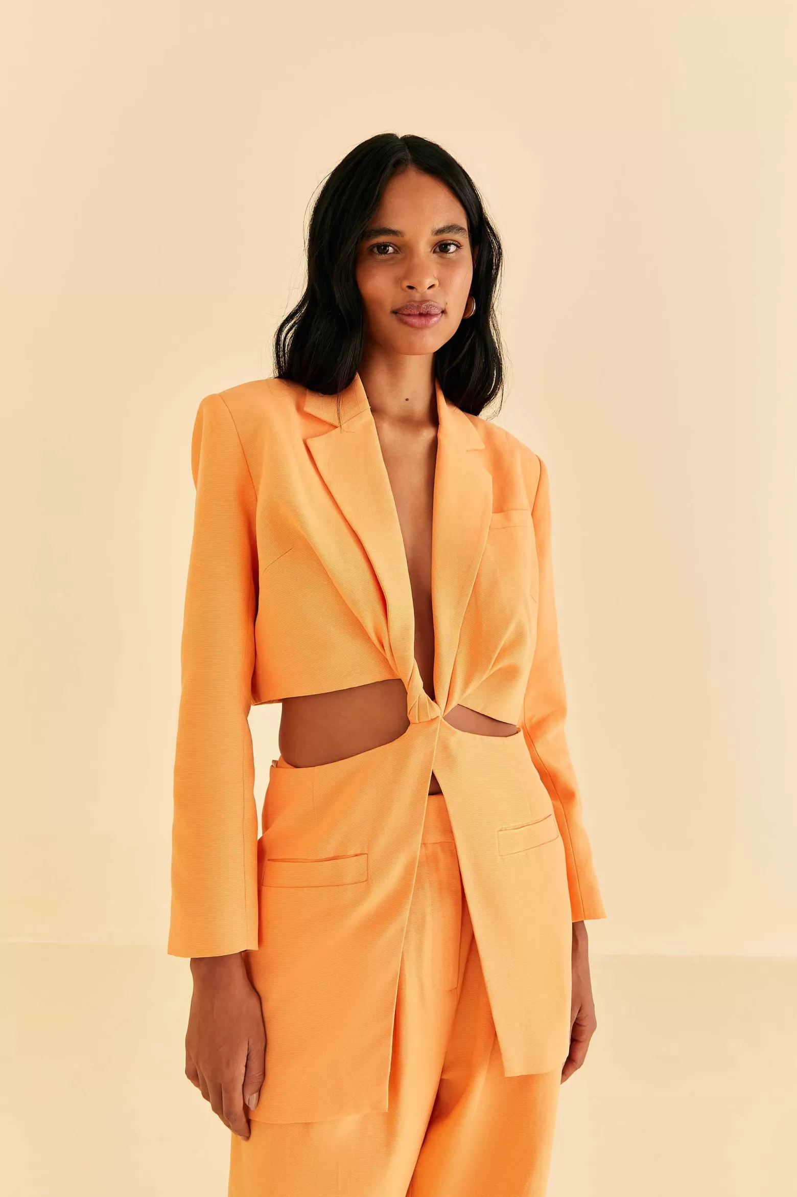 Fashion FARM Rio  PEACH CUT OUT BLAZER