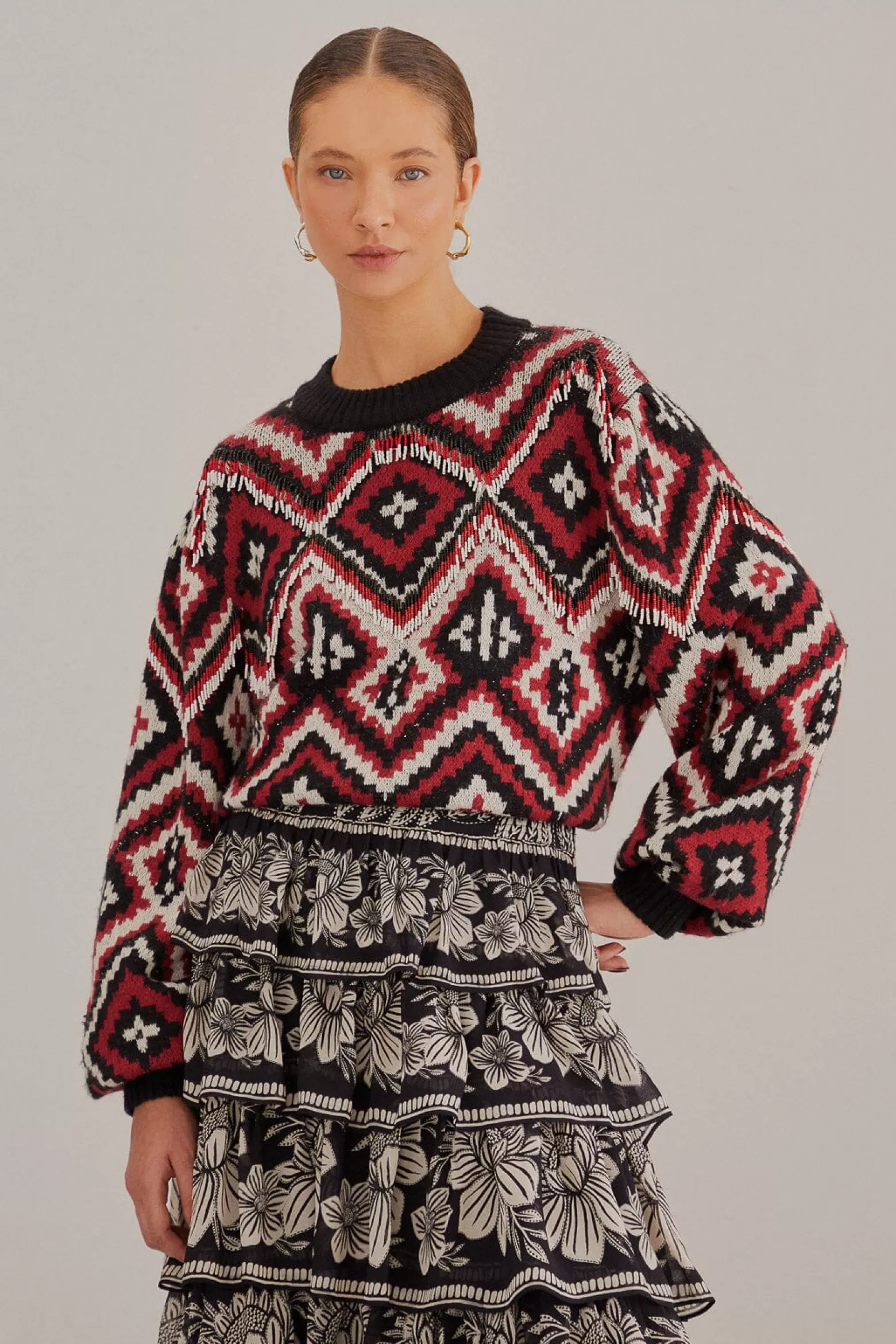 Clearance FARM Rio  RAUTI BEADED KNIT SWEATER