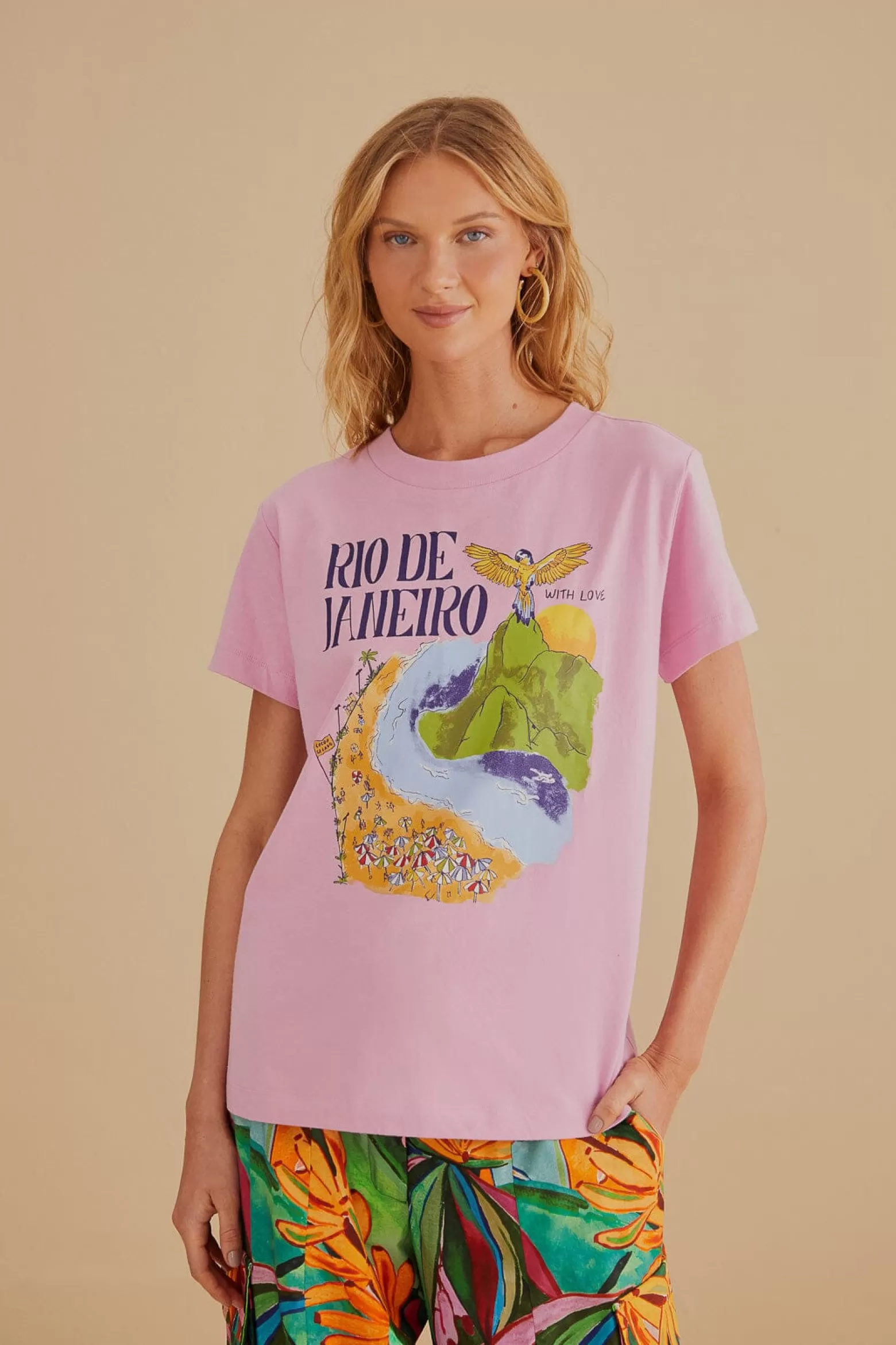 Outlet FARM Rio  RIO DE JANEIRO ORGANIC COTTON FIT T-SHIRT