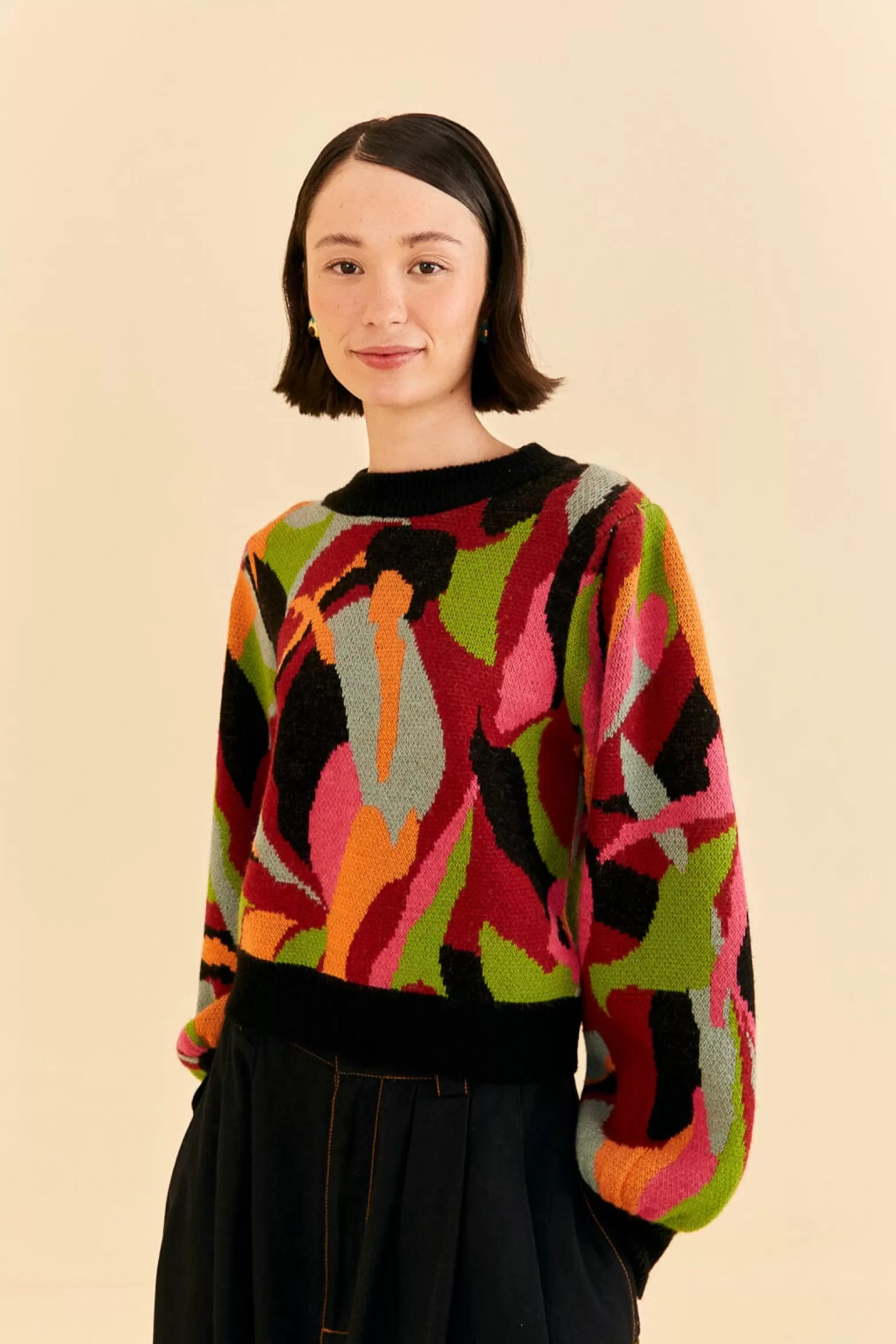 Cheap FARM Rio  THE MULTICOLOR DANCE KNIT SWEATER
