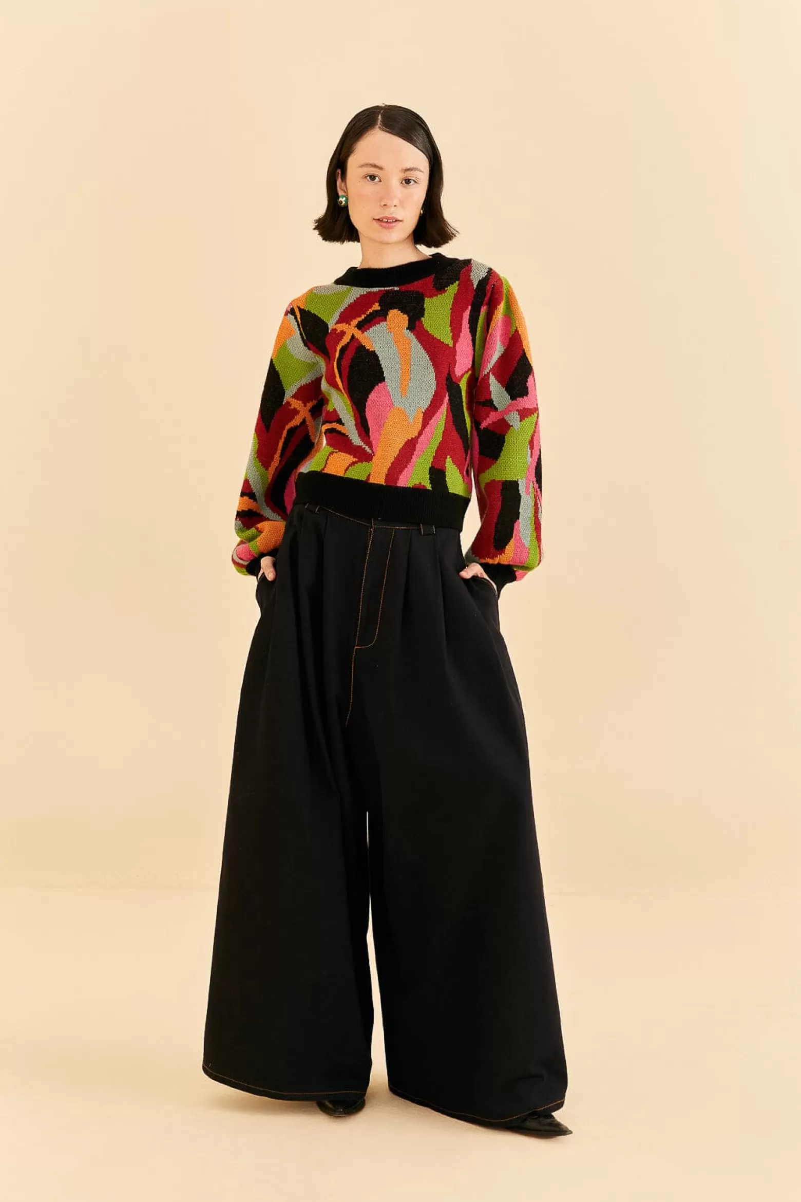 Cheap FARM Rio  THE MULTICOLOR DANCE KNIT SWEATER
