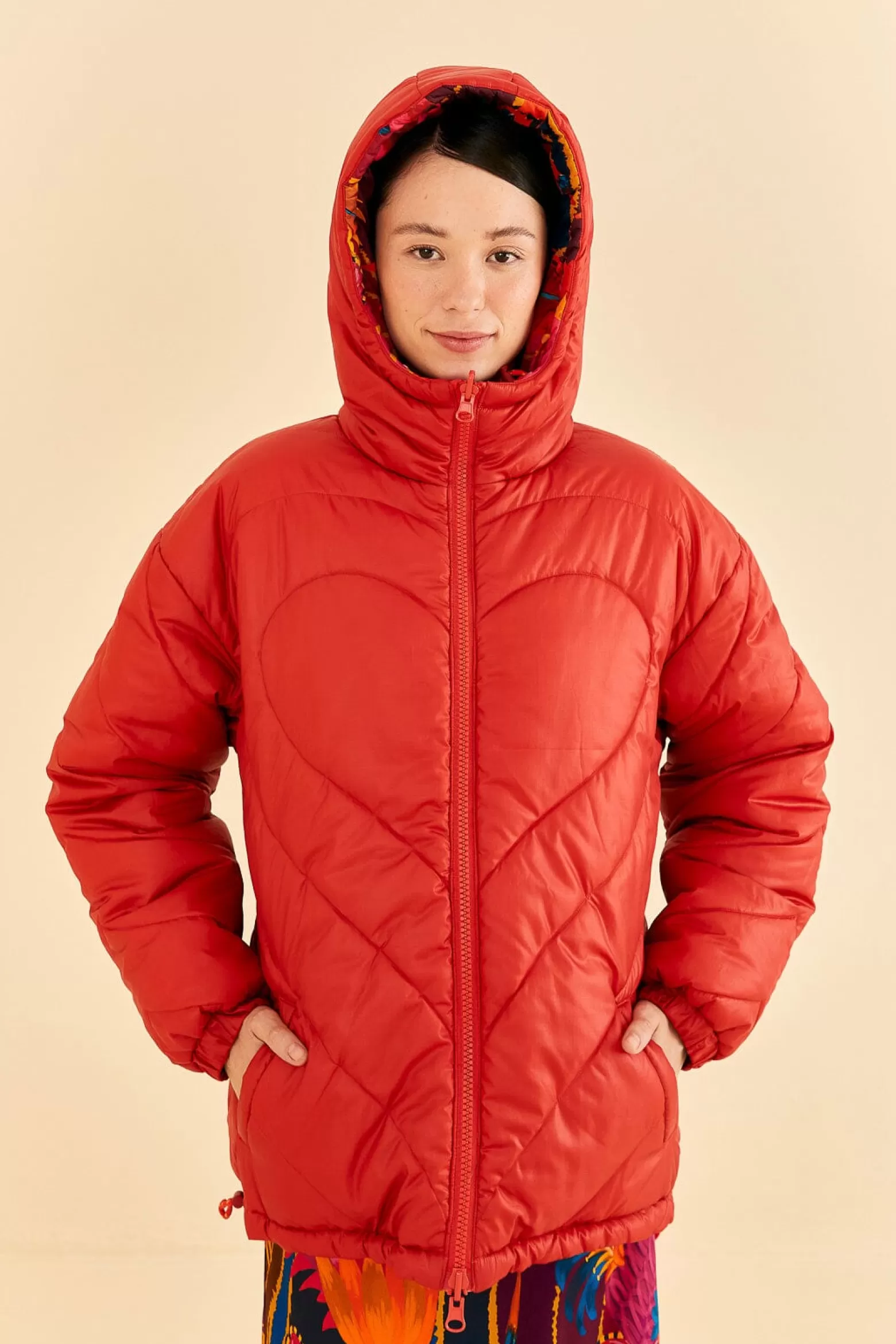 Best Sale FARM Rio  VINTAGE WAVE REVERSIBLE PUFFER JACKET