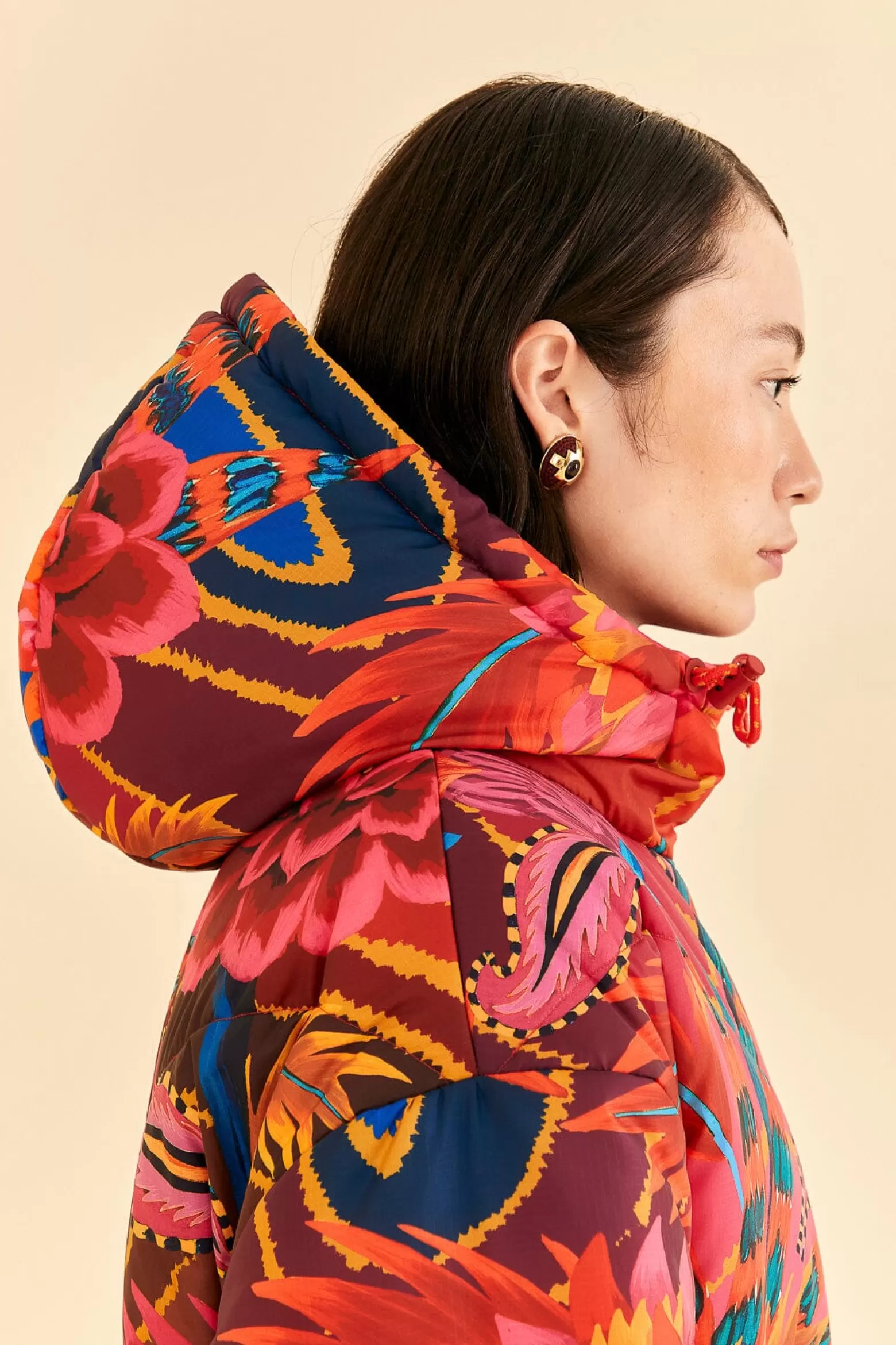 Best Sale FARM Rio  VINTAGE WAVE REVERSIBLE PUFFER JACKET