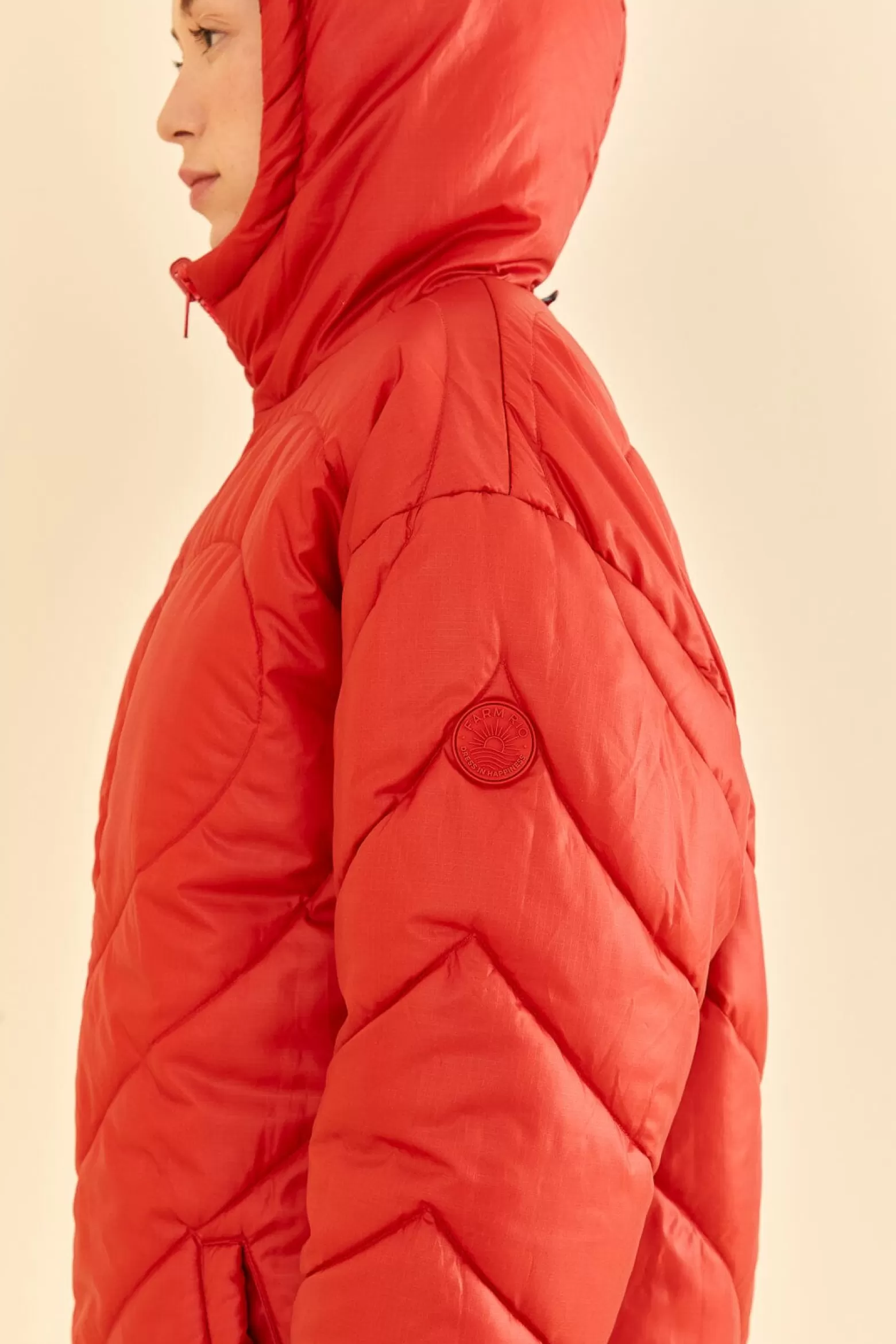 Best Sale FARM Rio  VINTAGE WAVE REVERSIBLE PUFFER JACKET