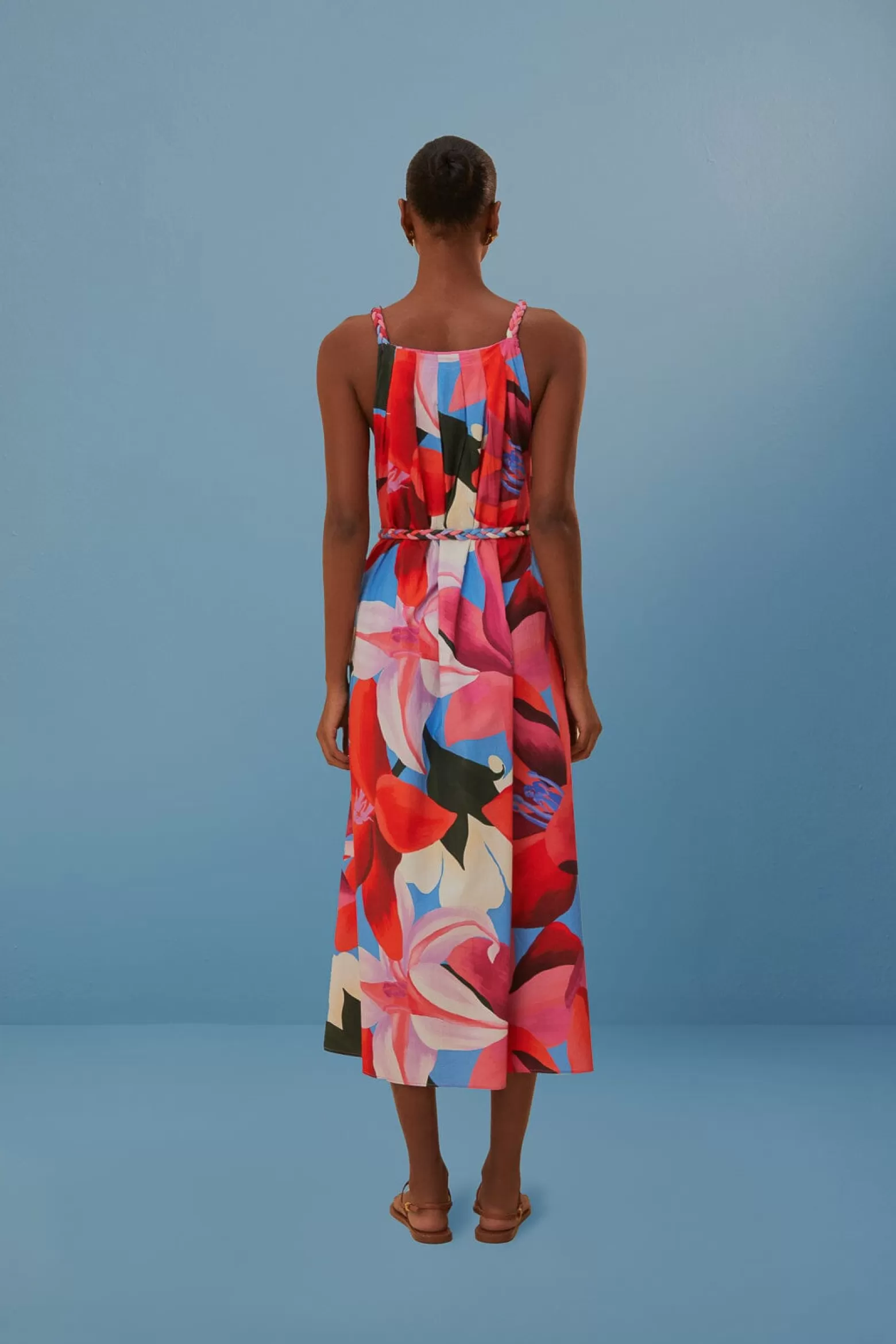 Shop FARM Rio  WATERCOLOR FLORAL SLEEVELESS COVER UP
